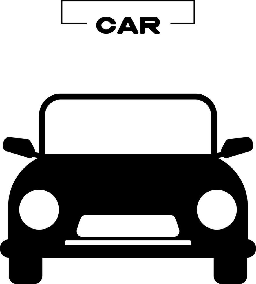 black car icon city road vector