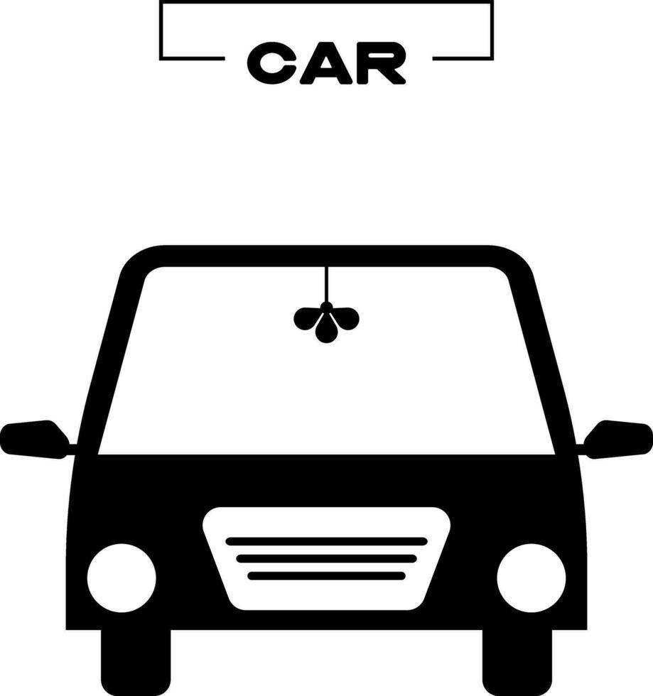 black car icon city road vector