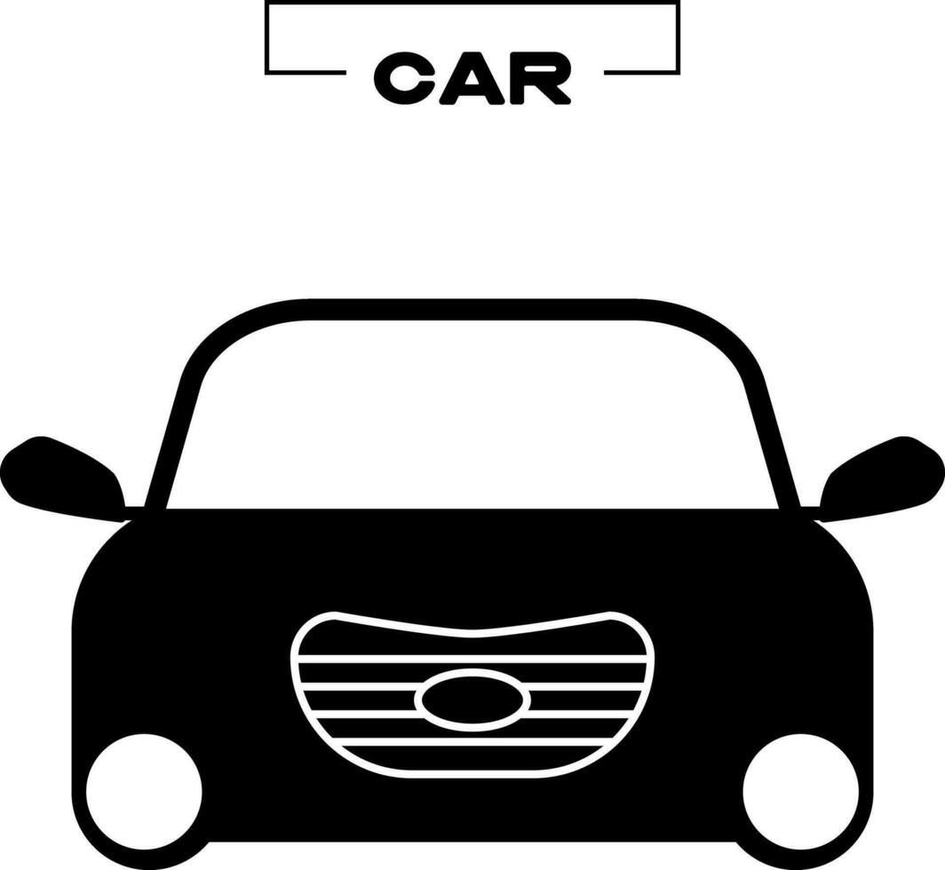 black car icon city road vector