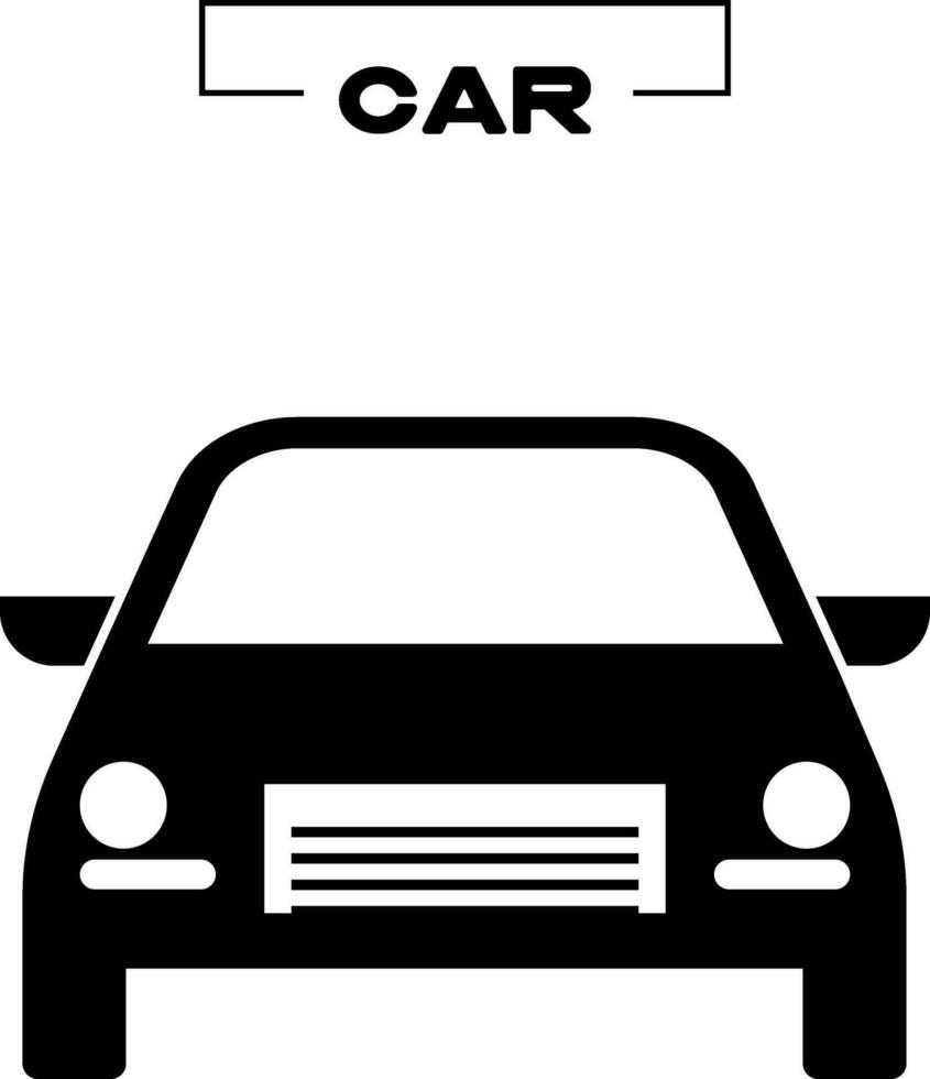 black car icon city road vector