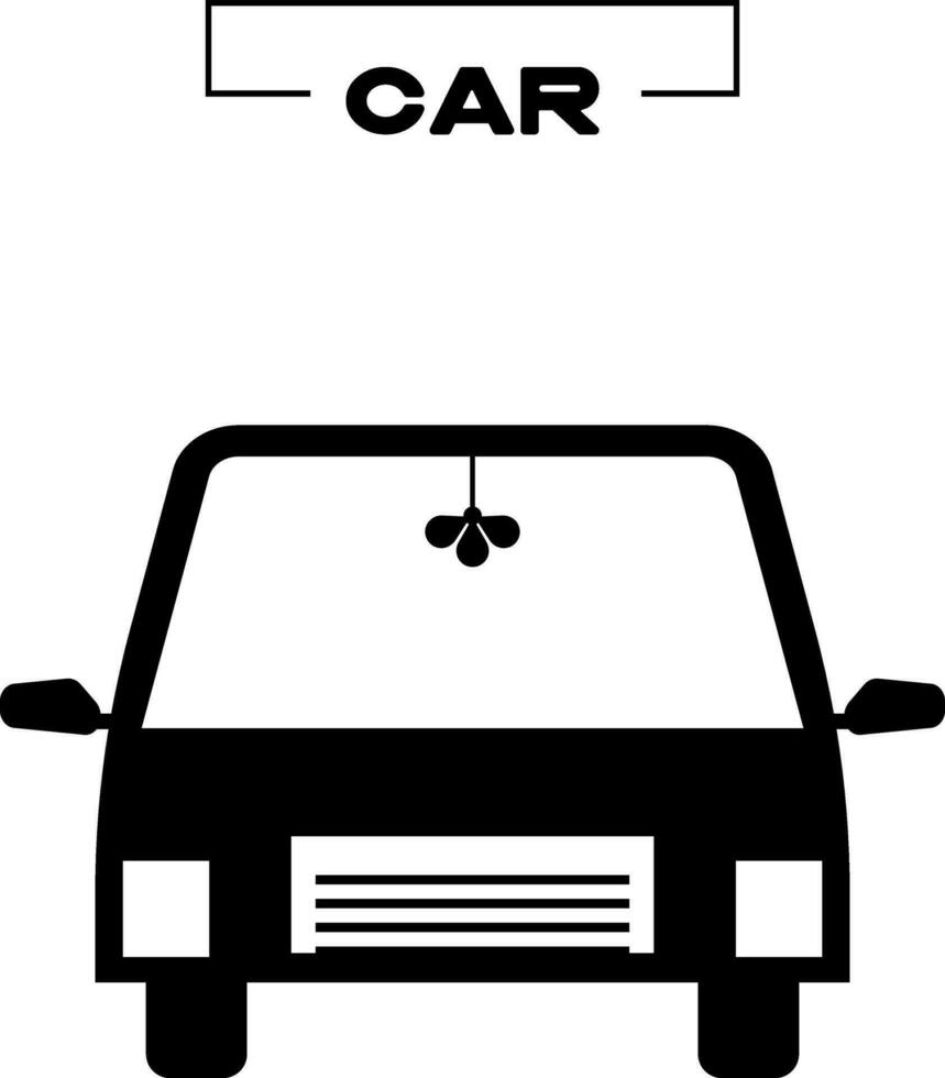 black car icon city road vector