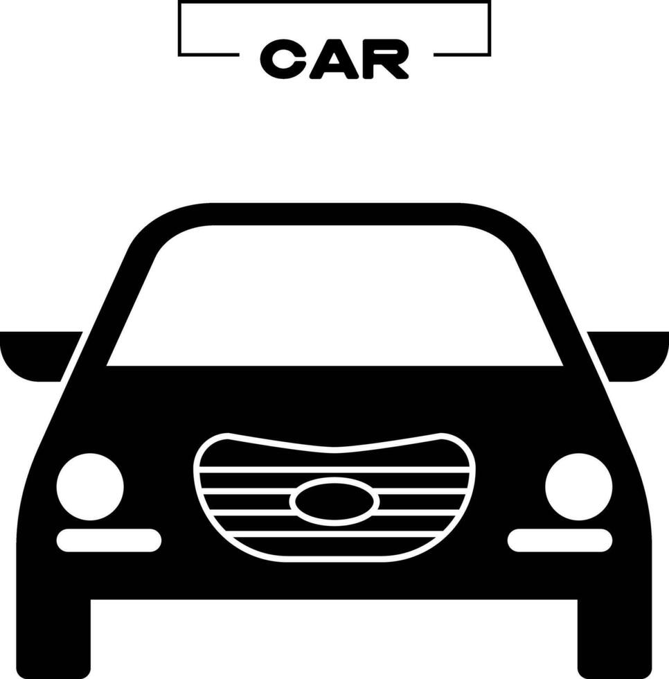 black car icon city road vector