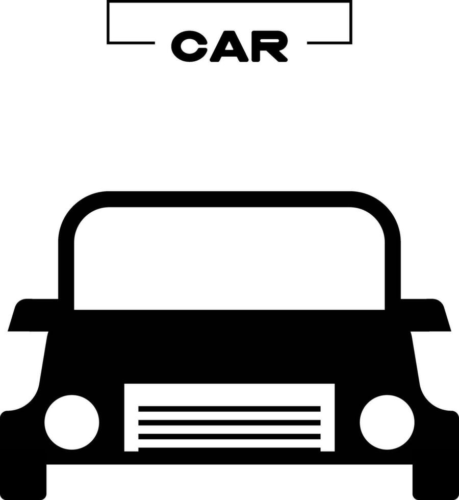 black car icon city road vector