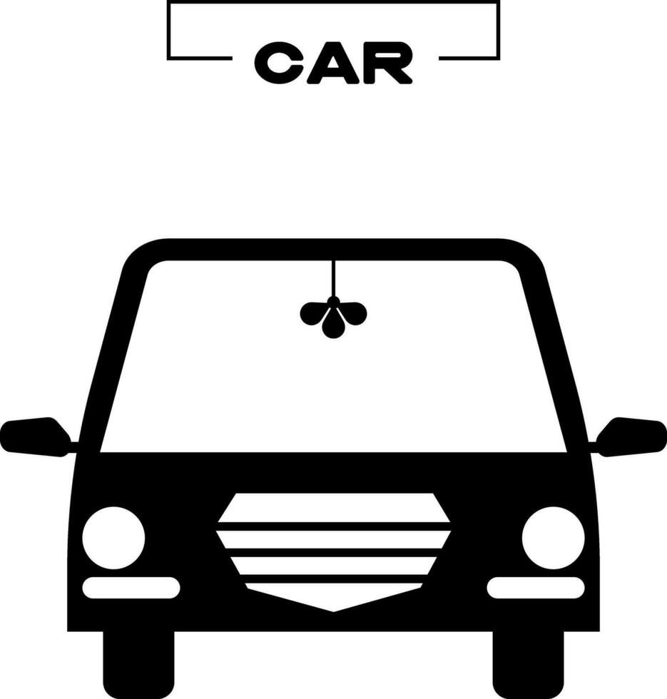black car icon city road vector