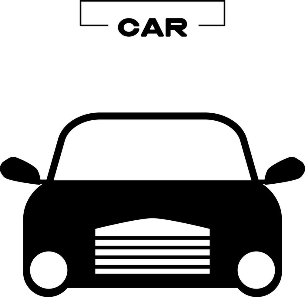 black car icon city road vector