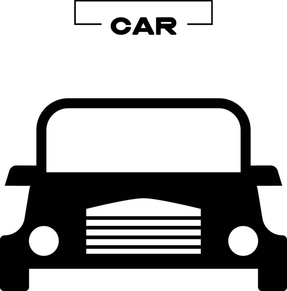 black car icon city road vector