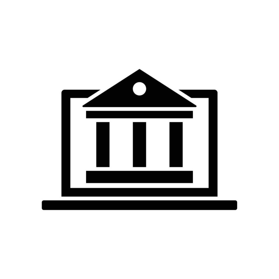 Digital classroom, online university glyph icon. education on school application learning, e-learning social on computer, distance course. vector illustration. design on white background EPS 10