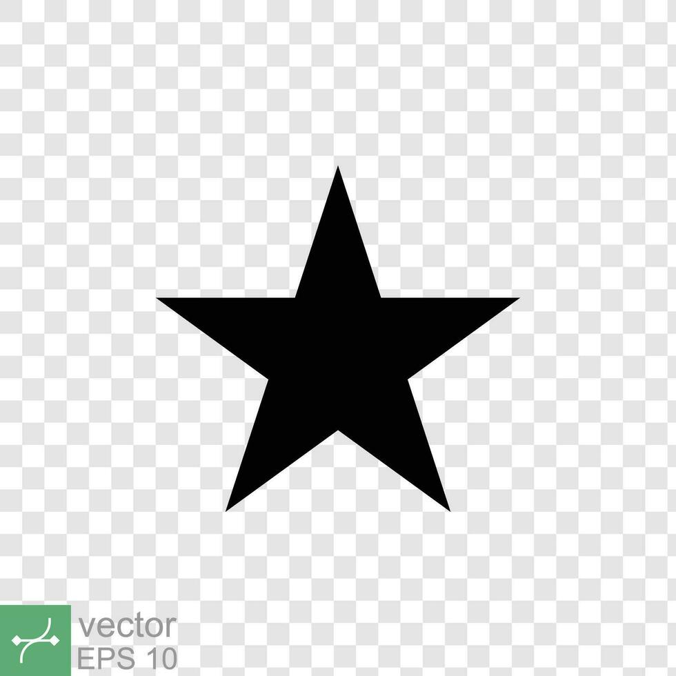 estrella icono. sencillo plano estilo. negro estrella icono aislado en editable antecedentes. vector ilustración eps 10
