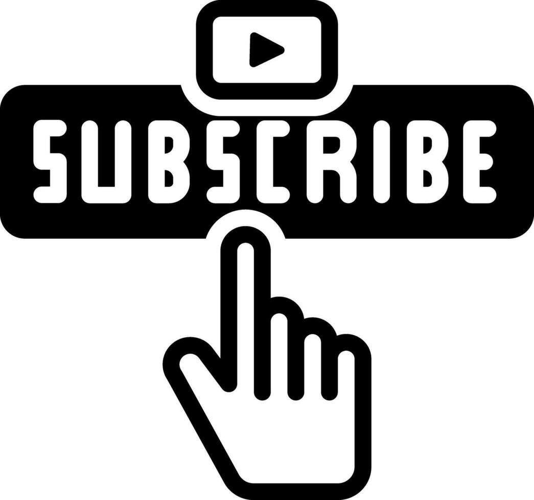 solid icon for subscribe vector