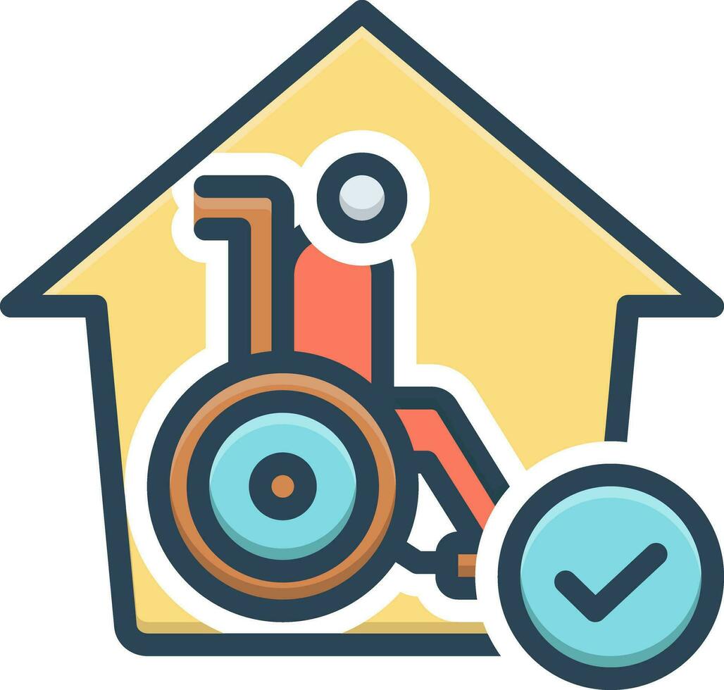 color icon for accessible vector