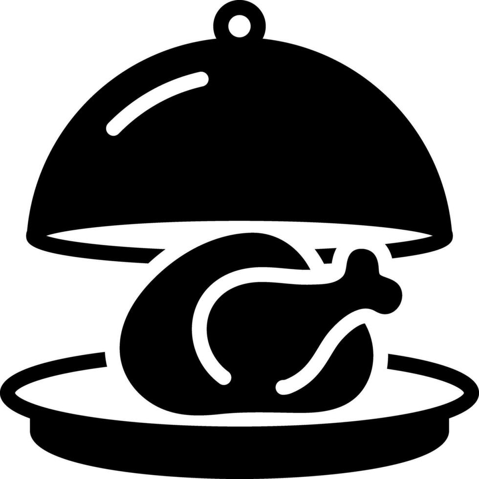 solid icon for dish vector
