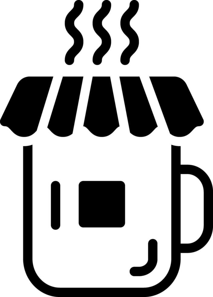 sólido icono para café vector