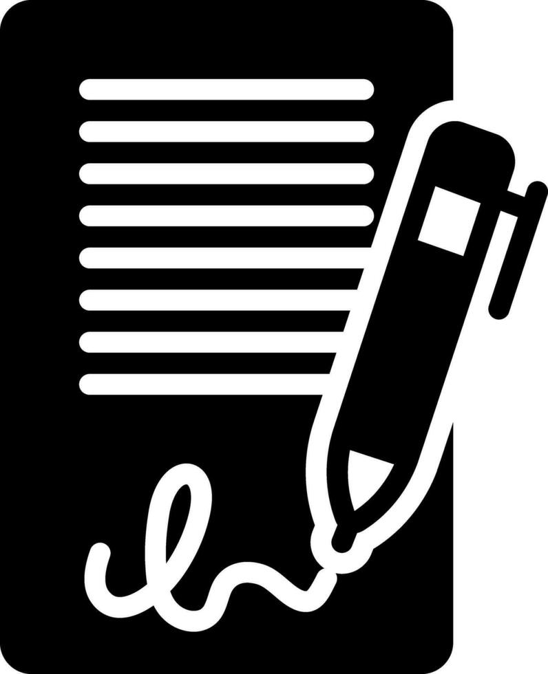 solid icon for signatures vector