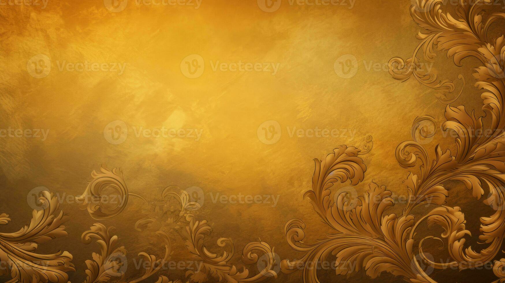Ornate gold background evoking regal charm. Generative AI photo