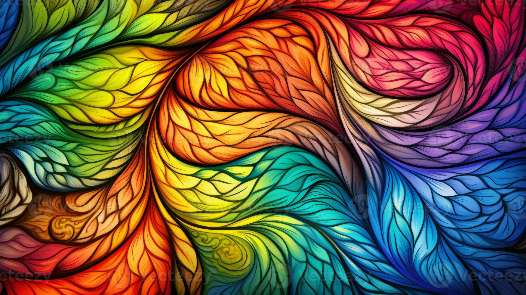 Intricate patterns of colors merging into a visually stunning backdrop. Generative AI photo
