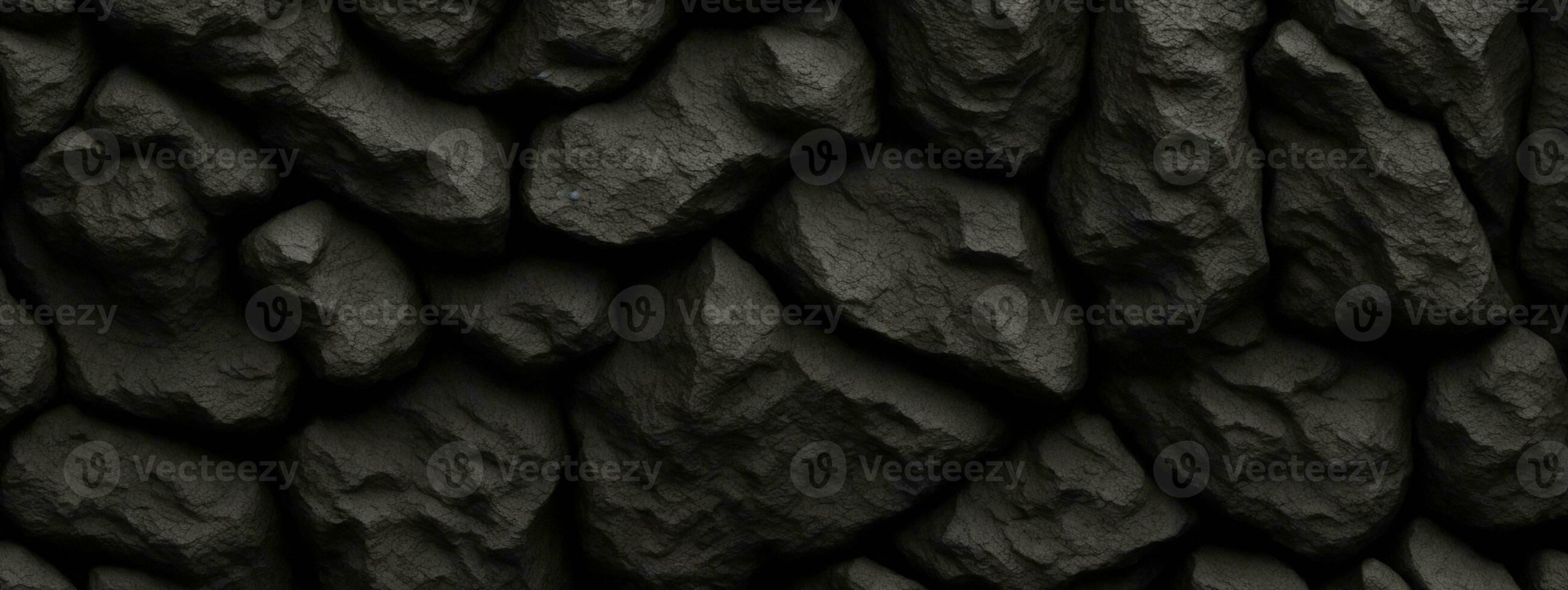 Black or dark gray rough grainy stone texture background. AI generated photo