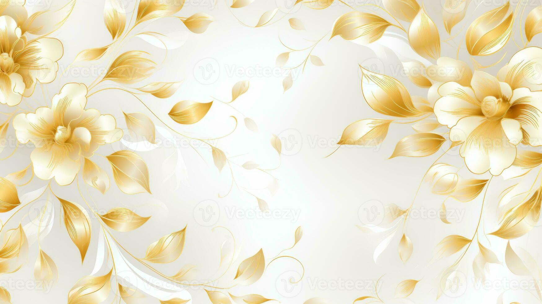 Delicate gold pattern with a touch of luxury. Generative AI photo