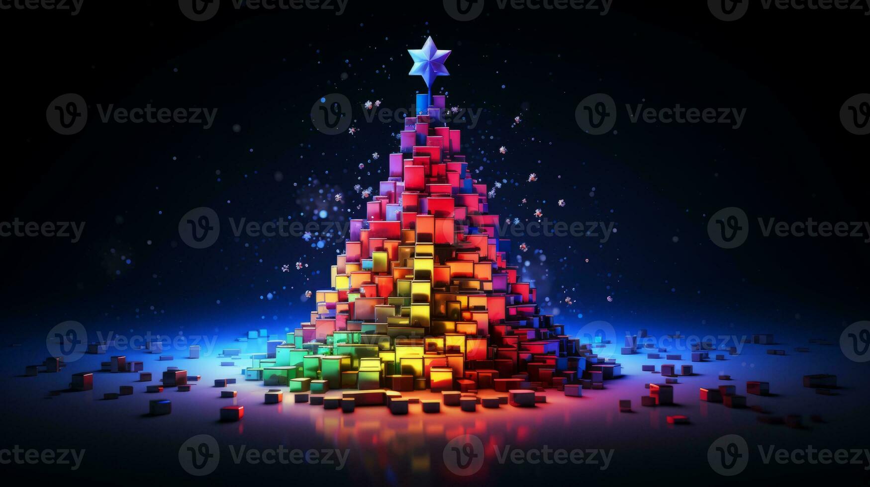 Essence of a joyous Merry Christmas. Generative AI photo