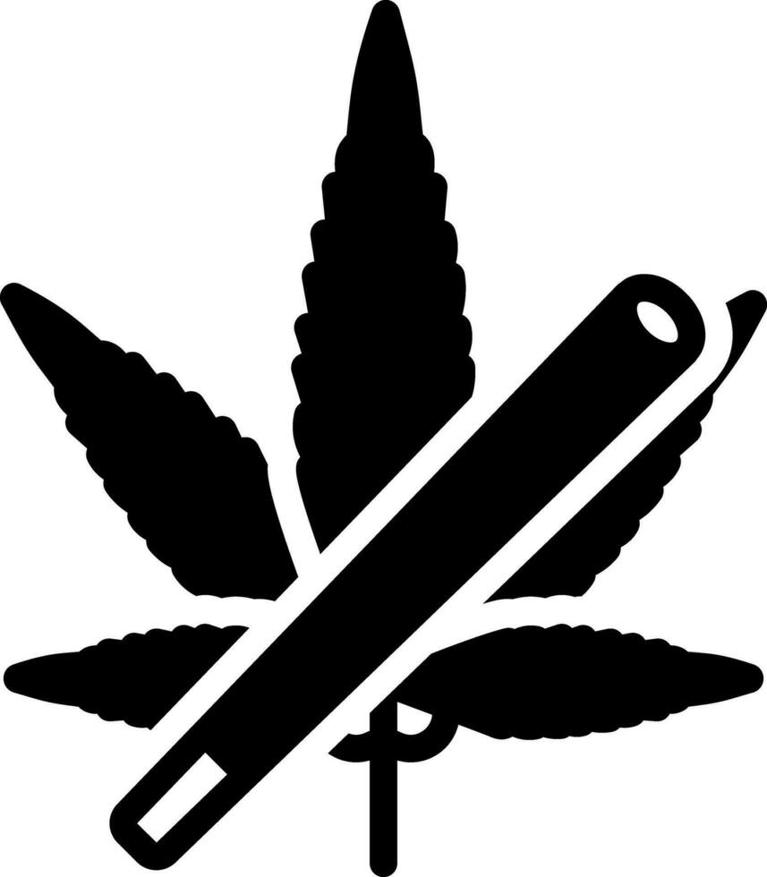 solid icon for weed vector