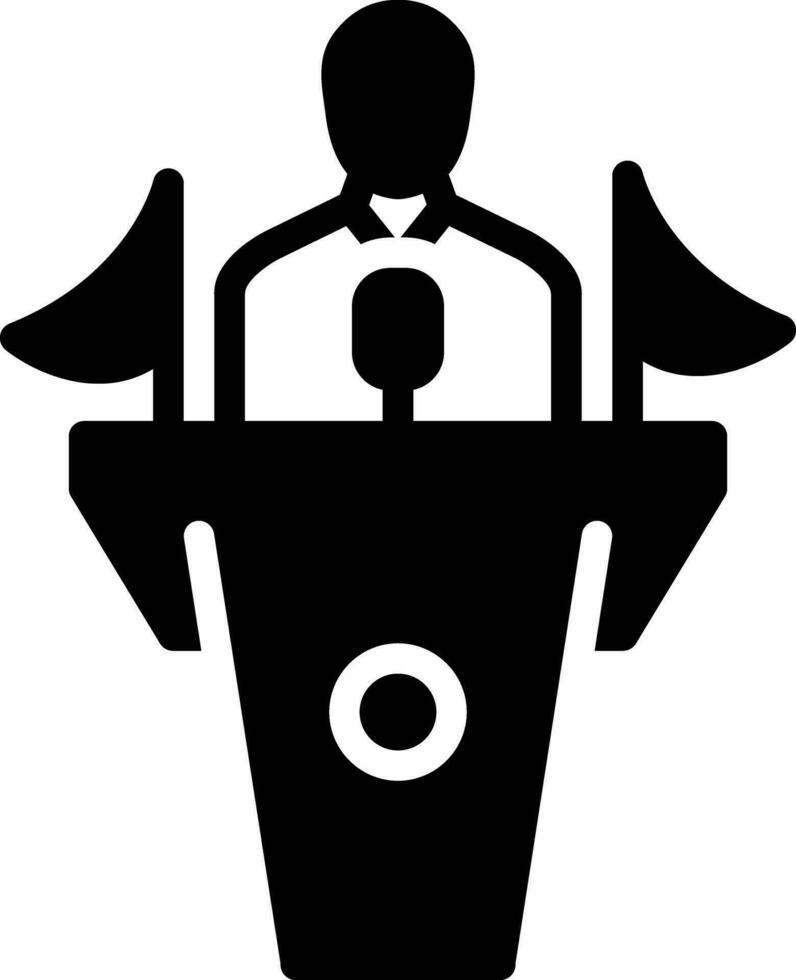 solid icon for minister vector
