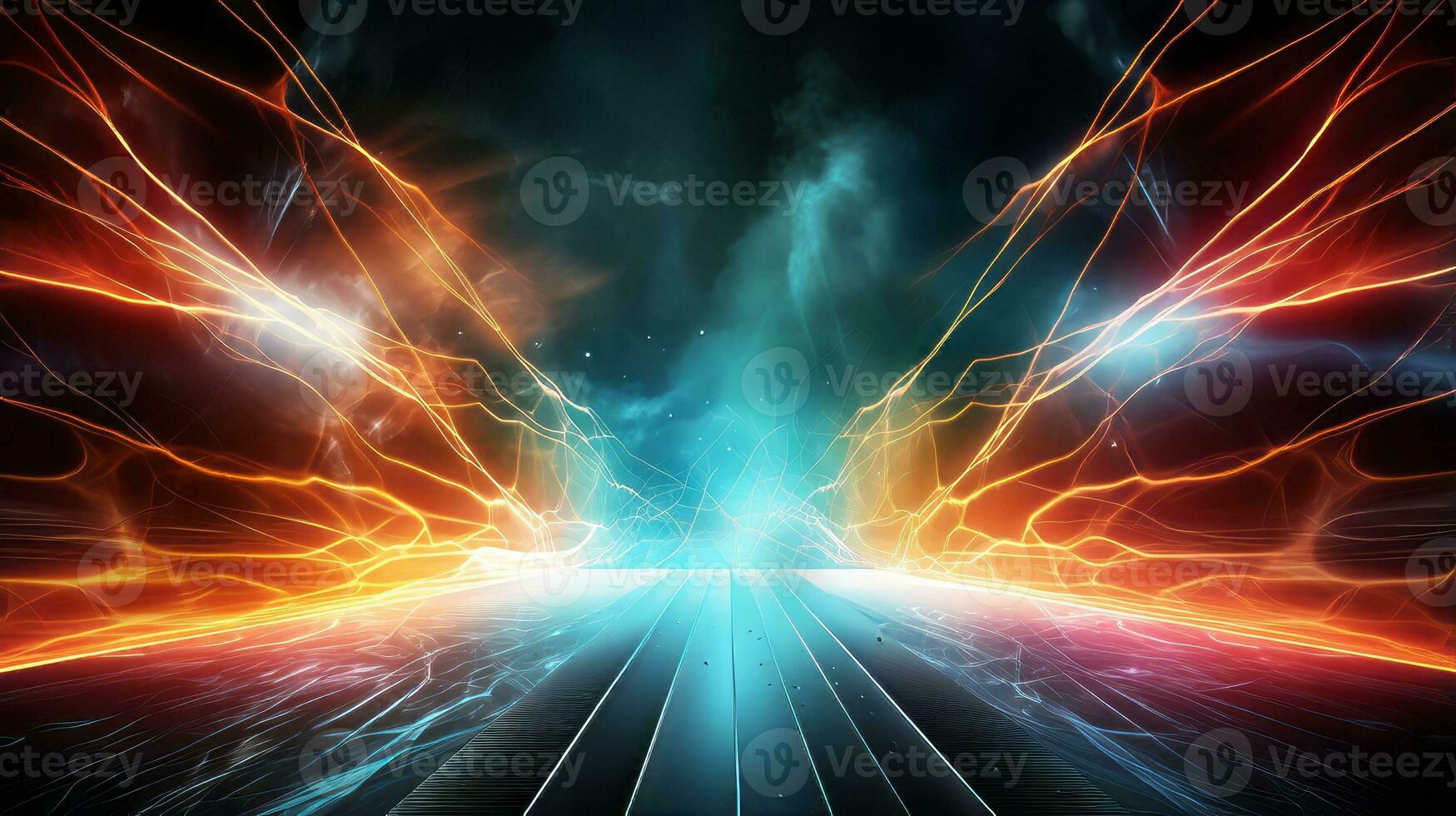 Electrifying background for high stakes contest. Generative AI photo