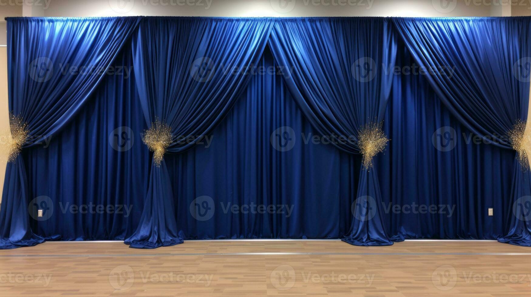 Royal blue backdrop, elegant touch to projects. Generative AI photo