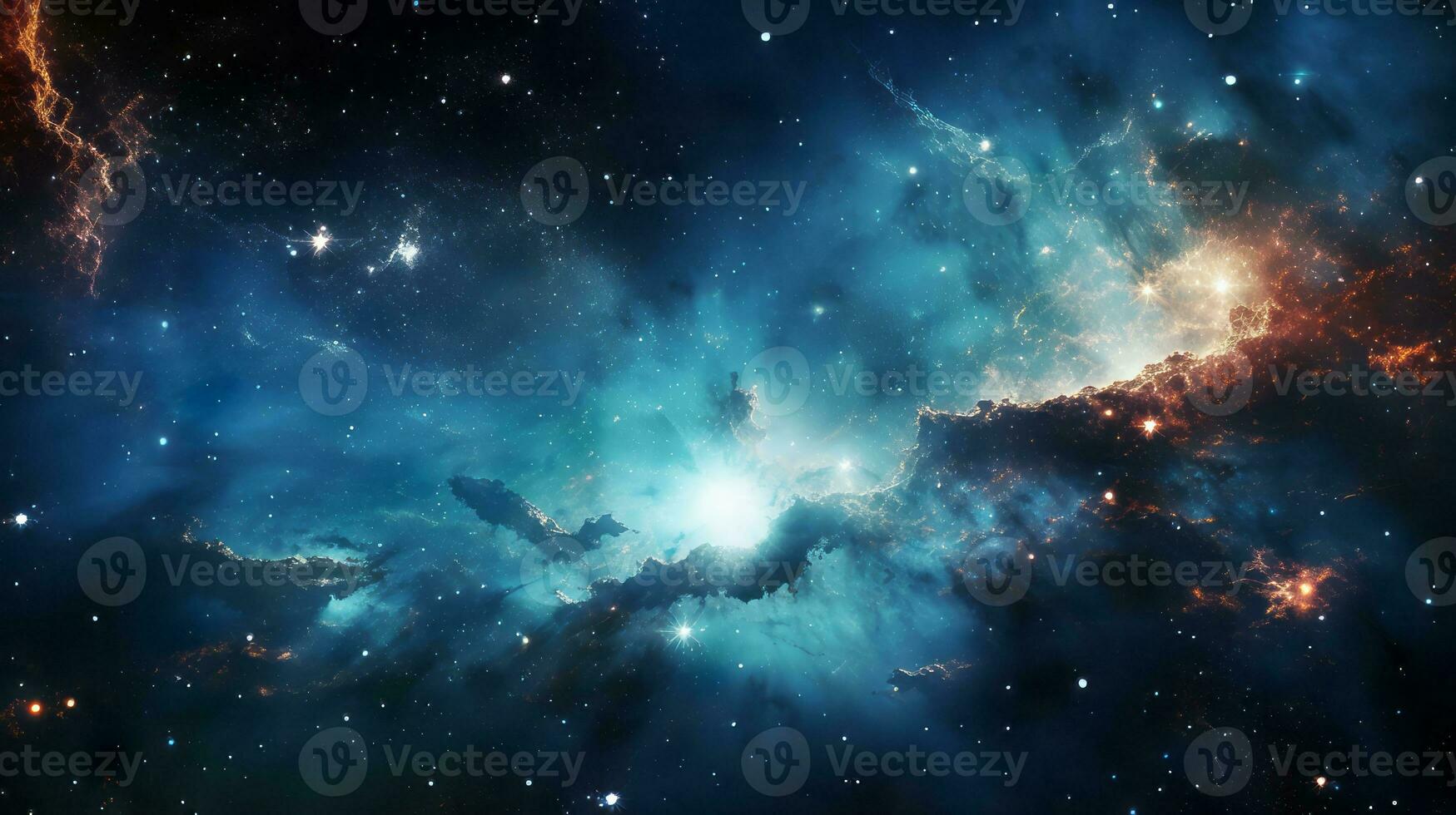 Image of a space filled with stars. Generative AI photo