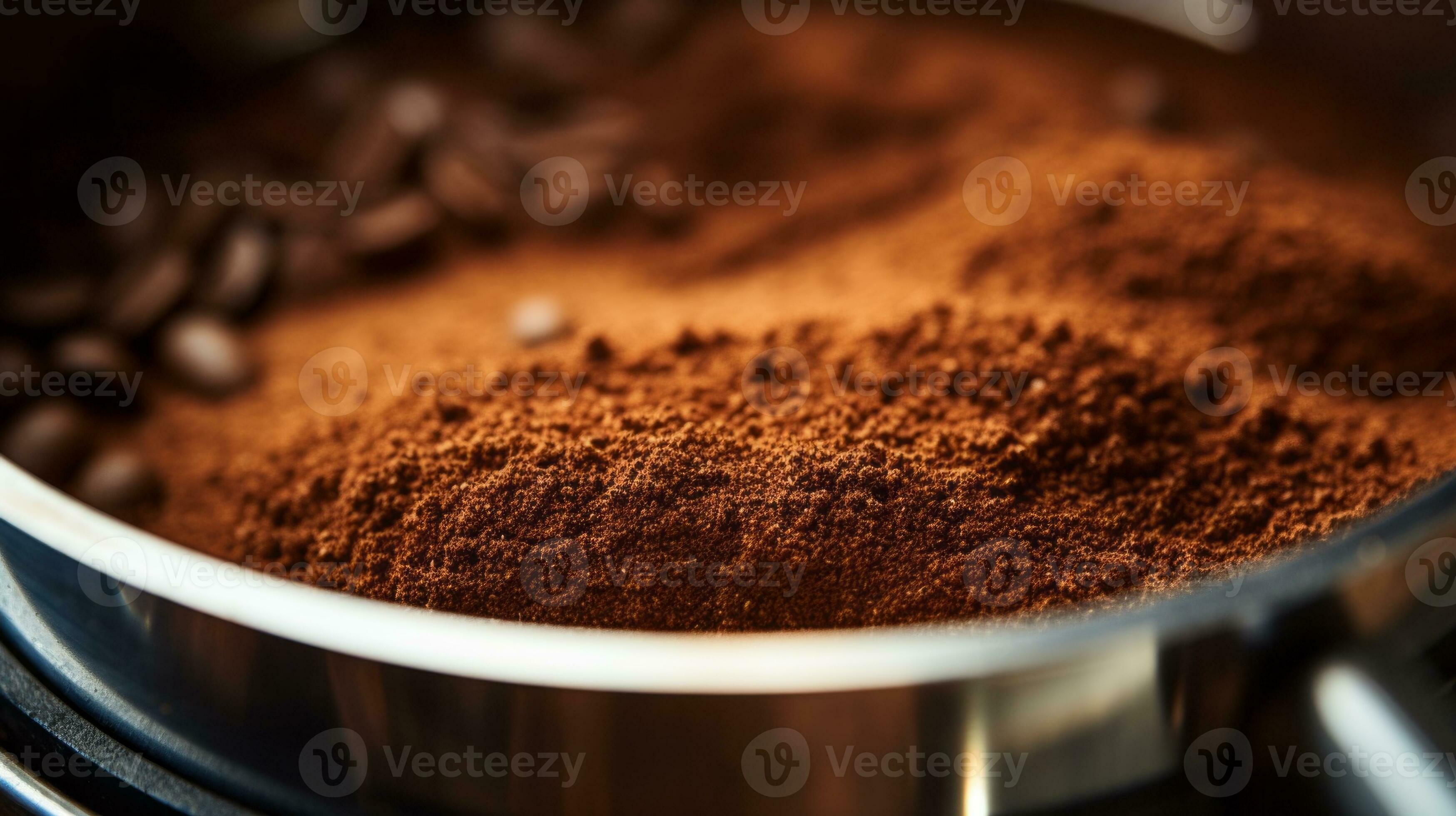 Coffee grounds in portafilter. Generative AI 29267228 Stock Photo at