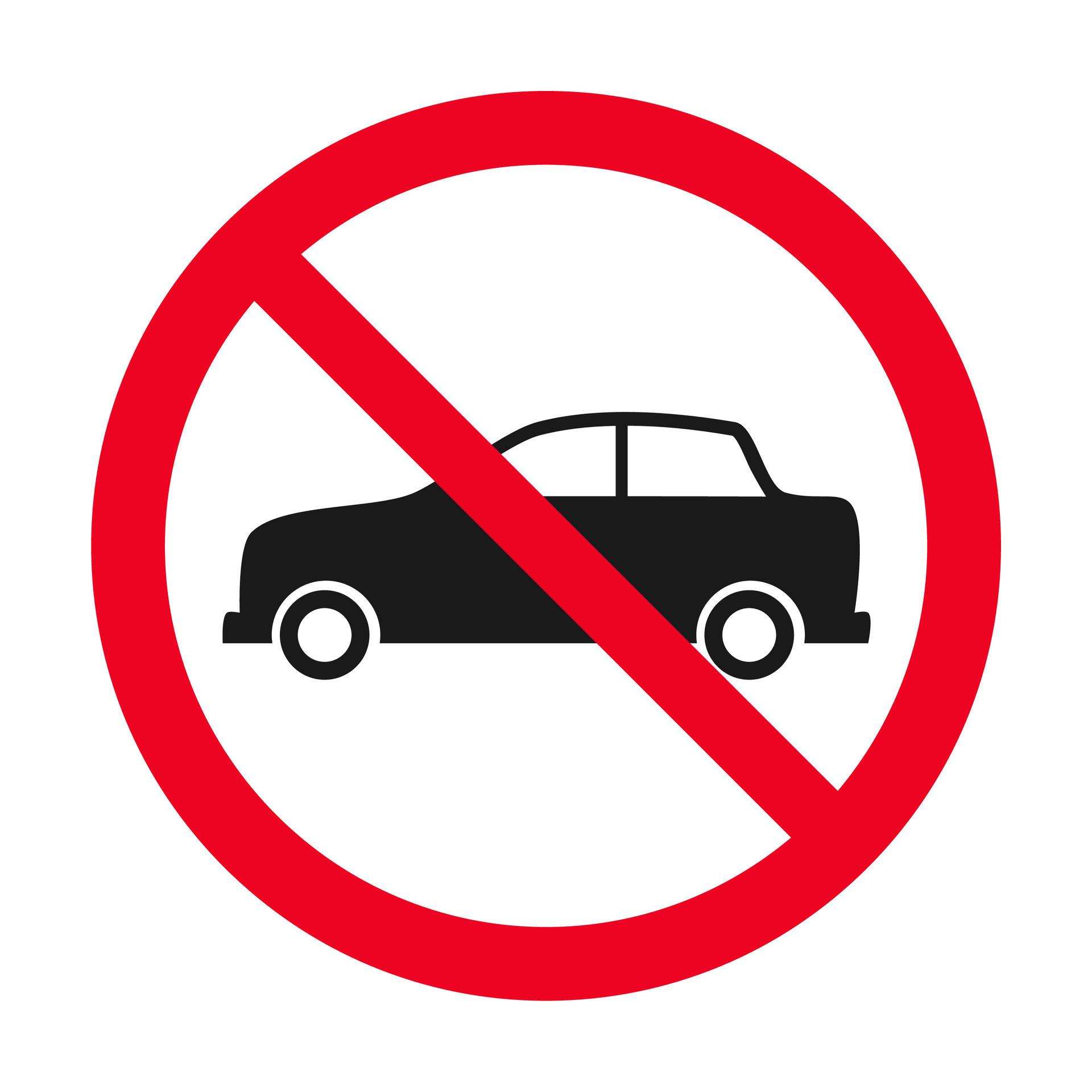 No car allowed prohibition vector icon sign Do not drive symbol, no cars entry isolated on white