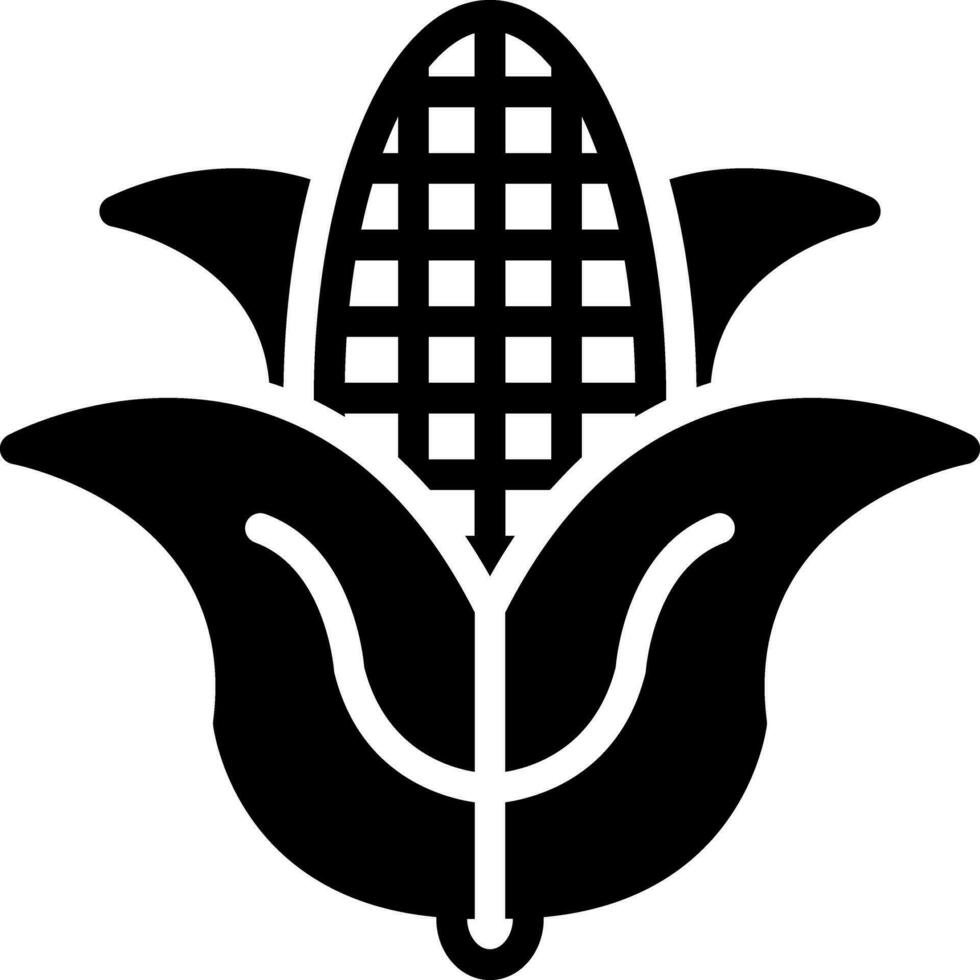 solid icon for corn vector