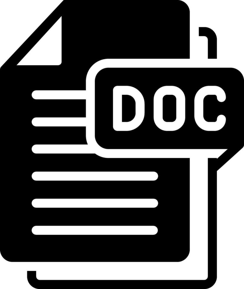 sólido icono para Doc vector