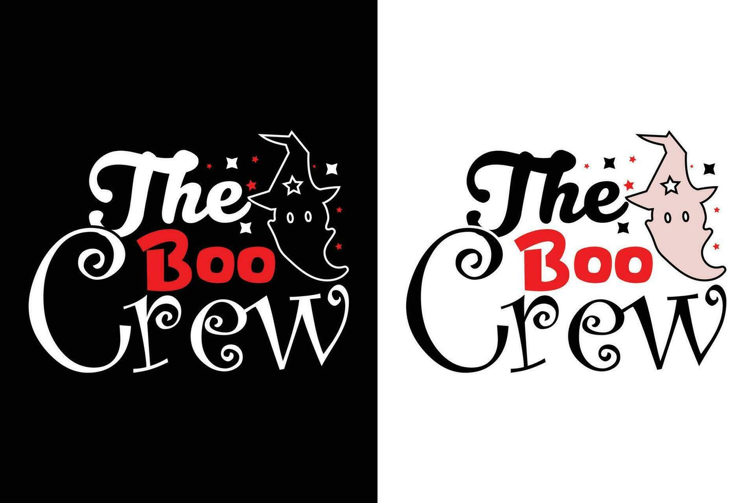 The Boo Crew Halloween T-shirt Design. vector