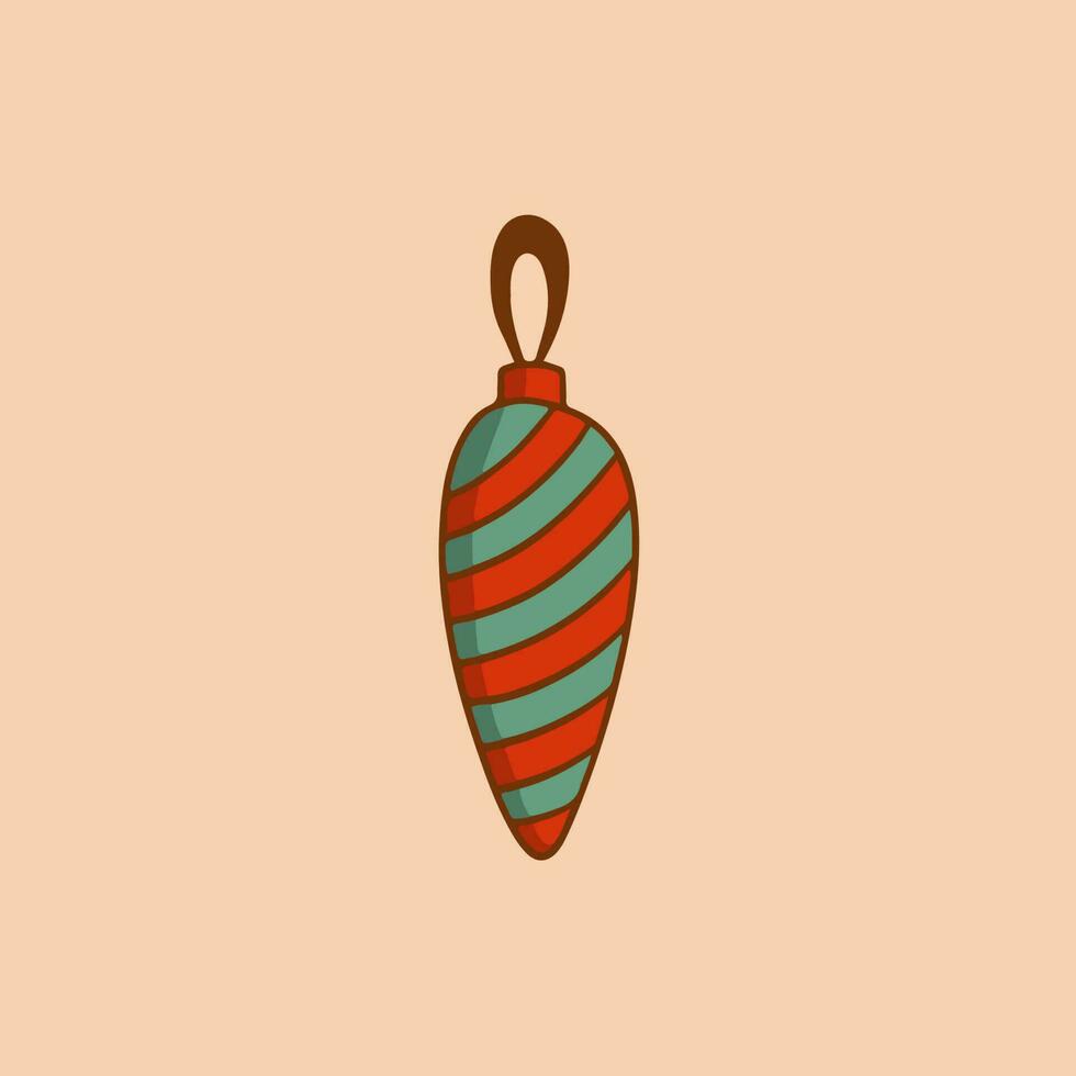 Christmas Tree Ornament Symbol. Social Media Post. Christmas Decoration Vector Illustration.