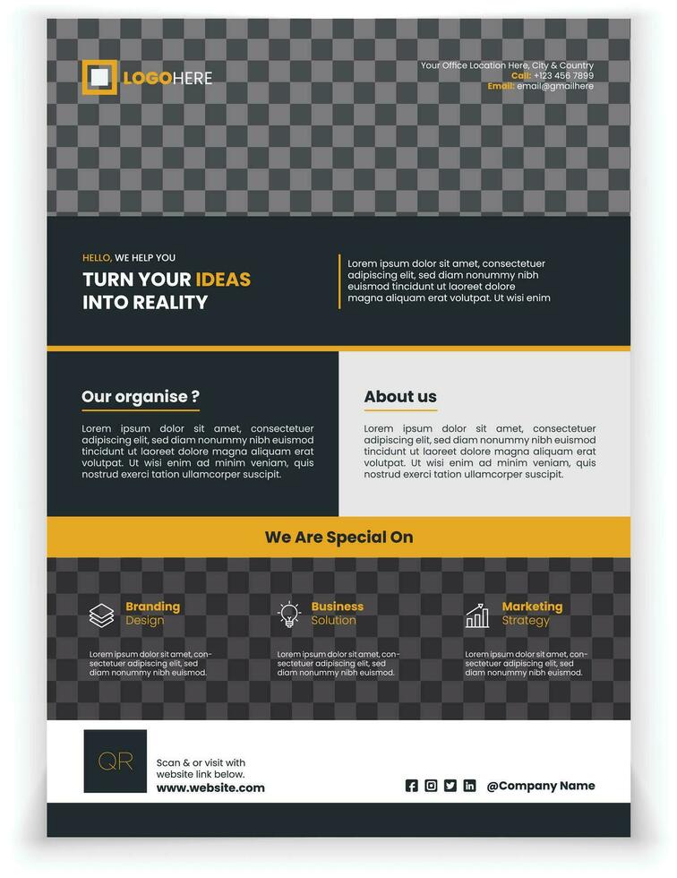 Corporate Business Flyer Template Free Vector