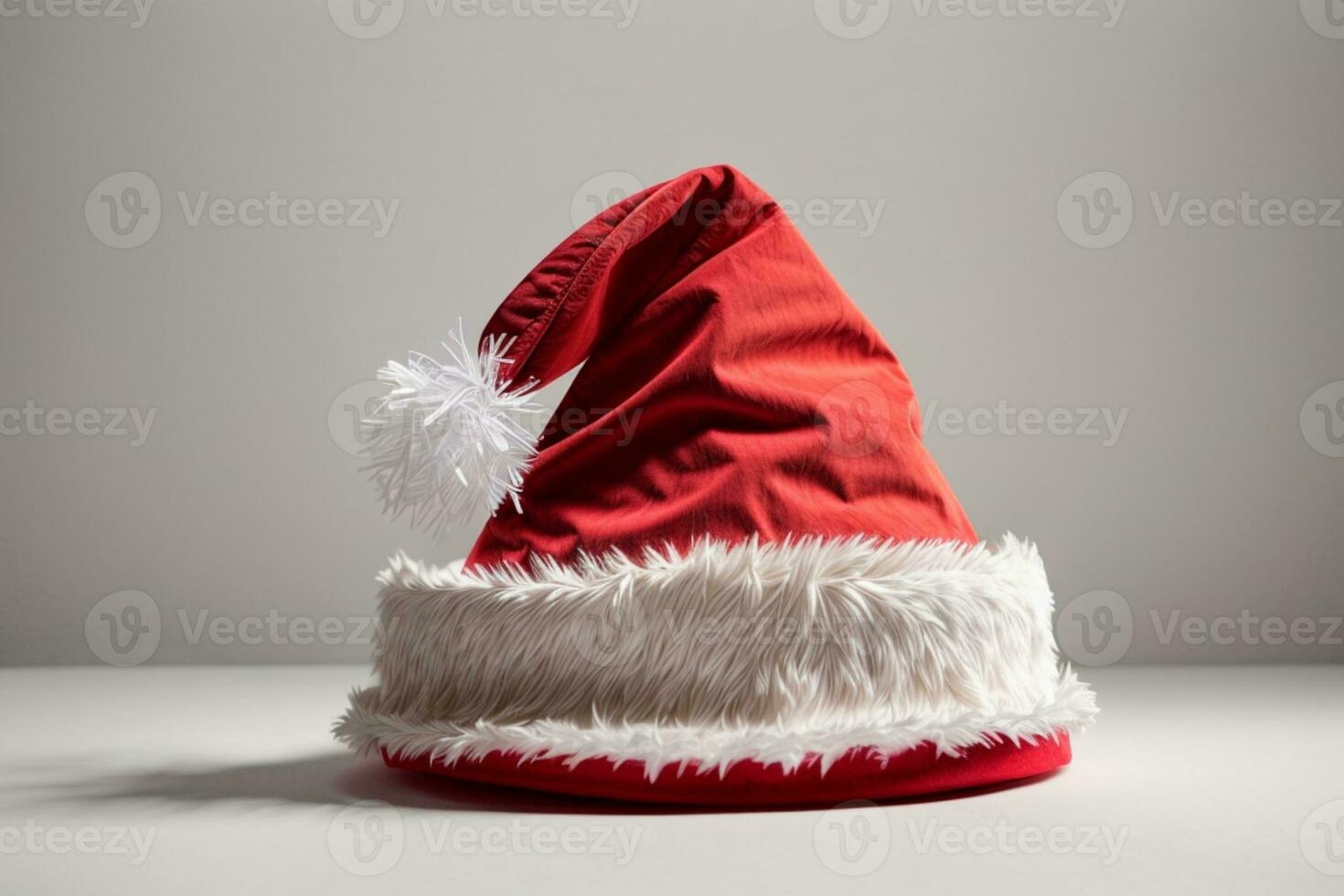 santa hat isolated on white background. AI generated photo