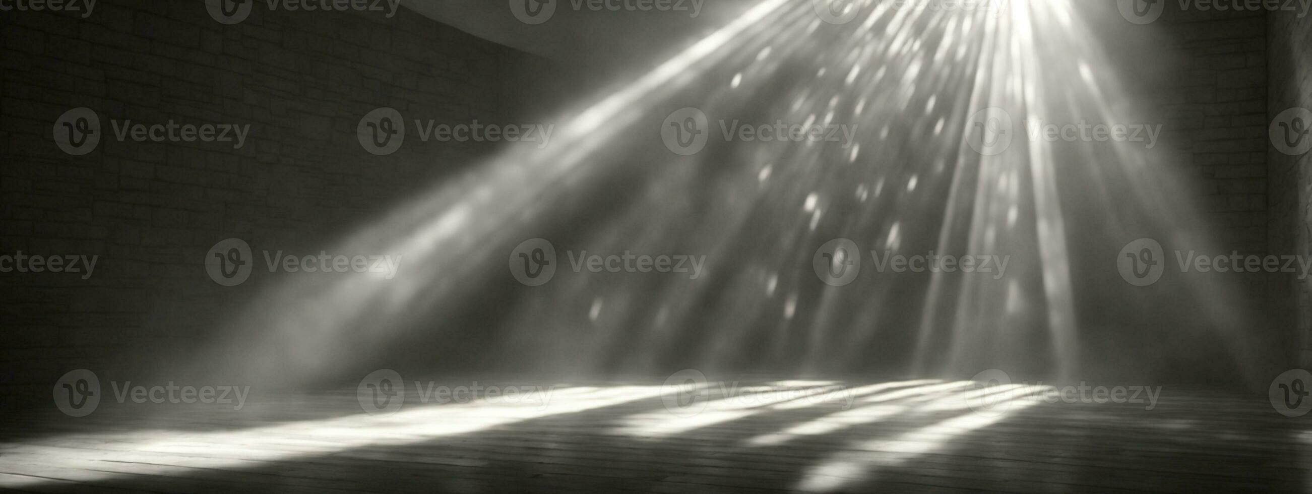 abstract beautiful rays of light on black background.. AI generated photo