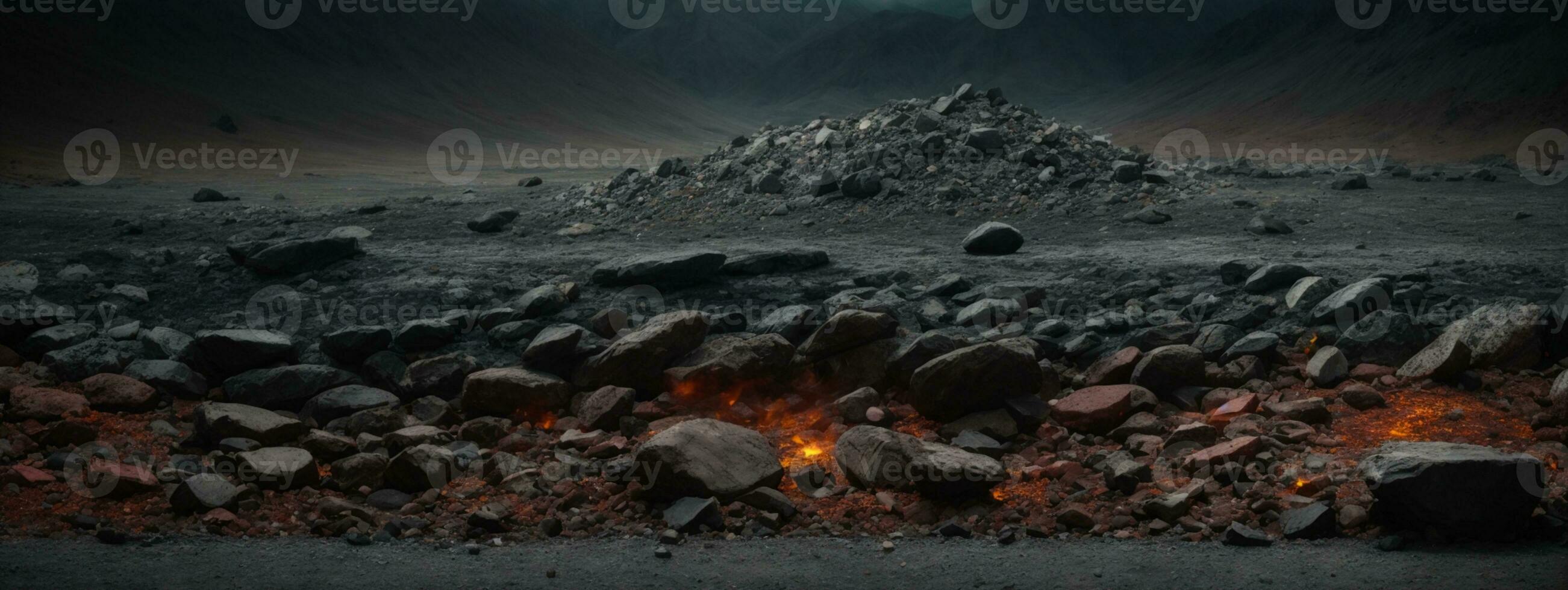 Black anthracite stone concrete texture background panorama banner long. AI generated photo