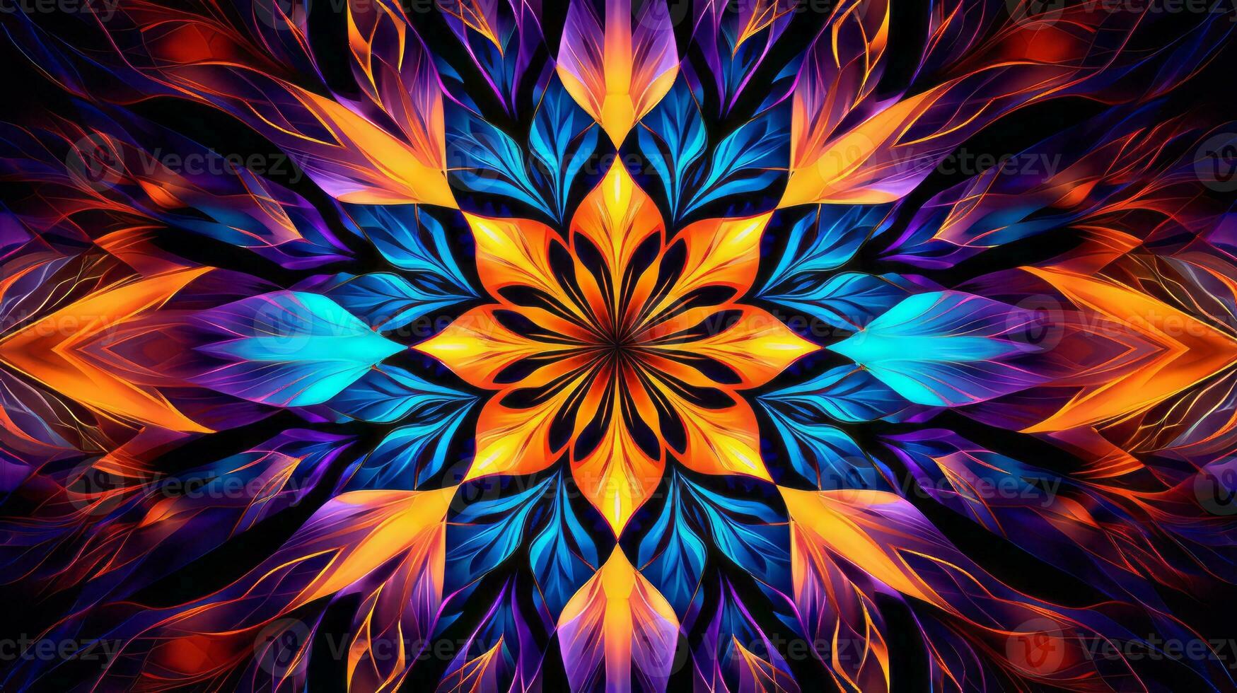 Kaleidoscope resembling abstract illusion. Generative AI photo