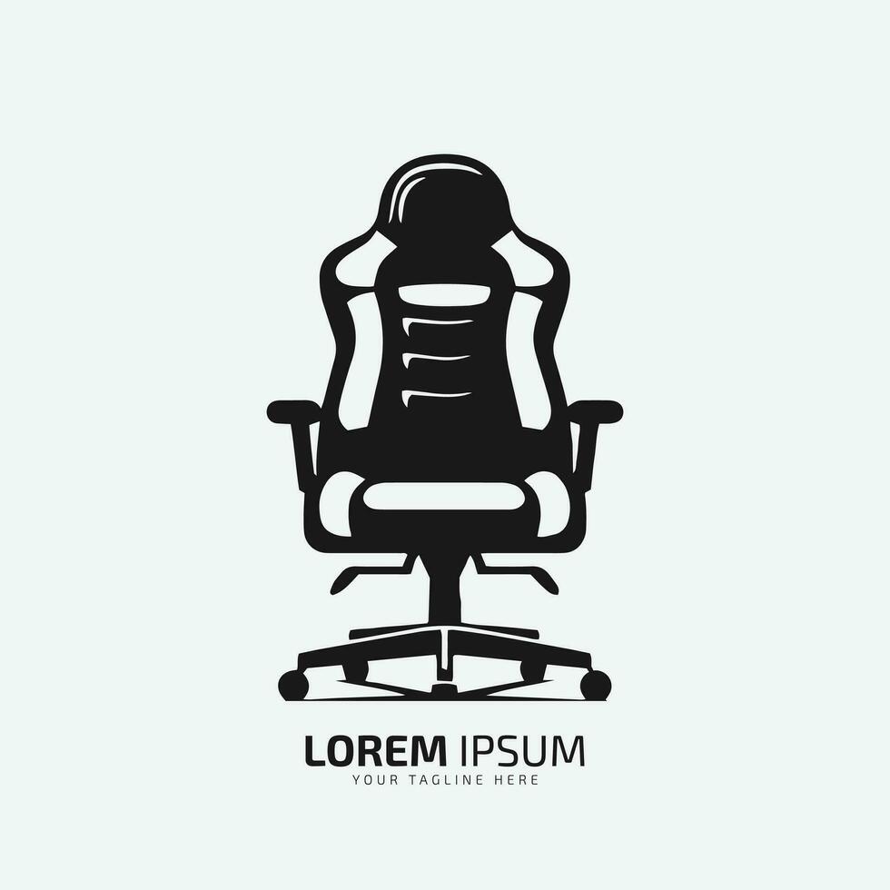 Office chair logo design template. Vector illustration of a modern office chair. silhouette