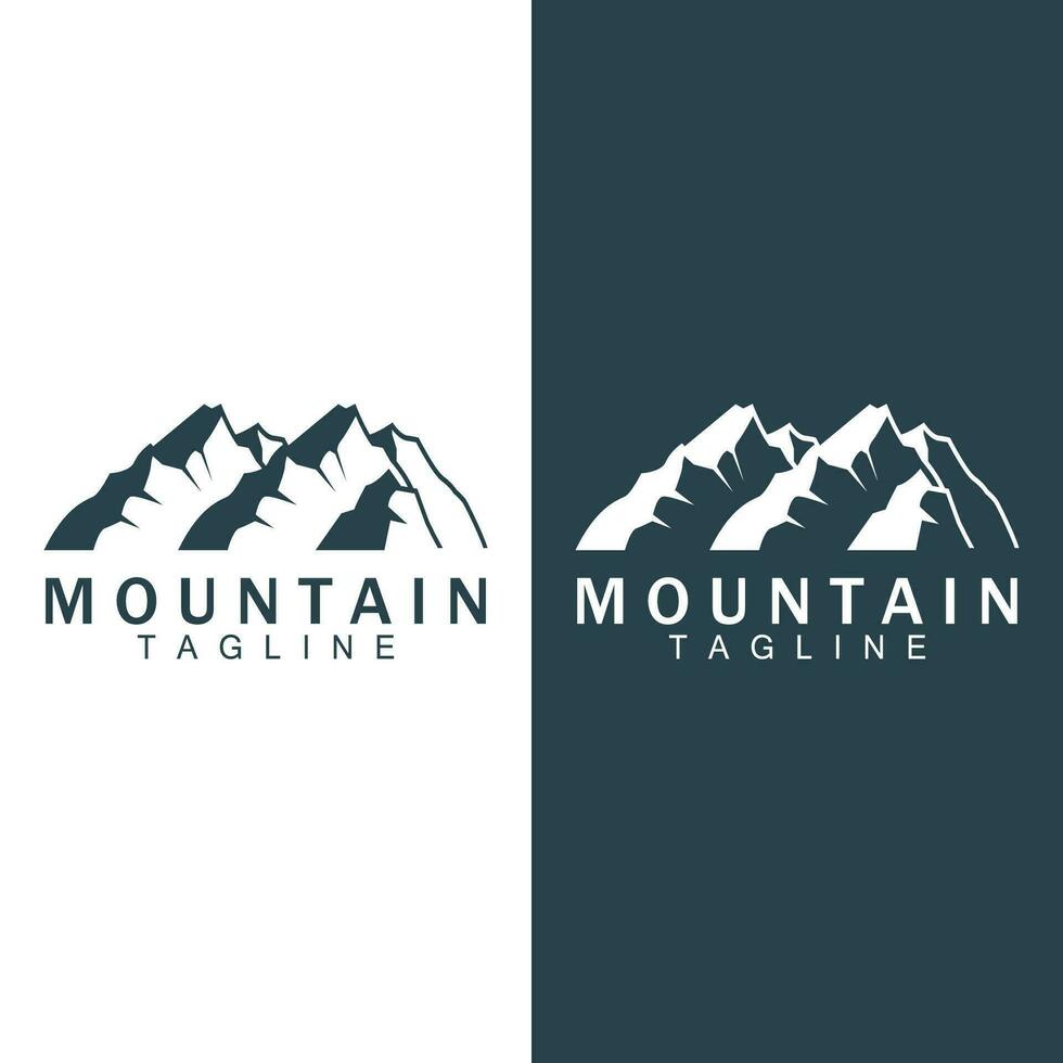 Mountain Logo Simple Illustration Silhouette Template Vector Design