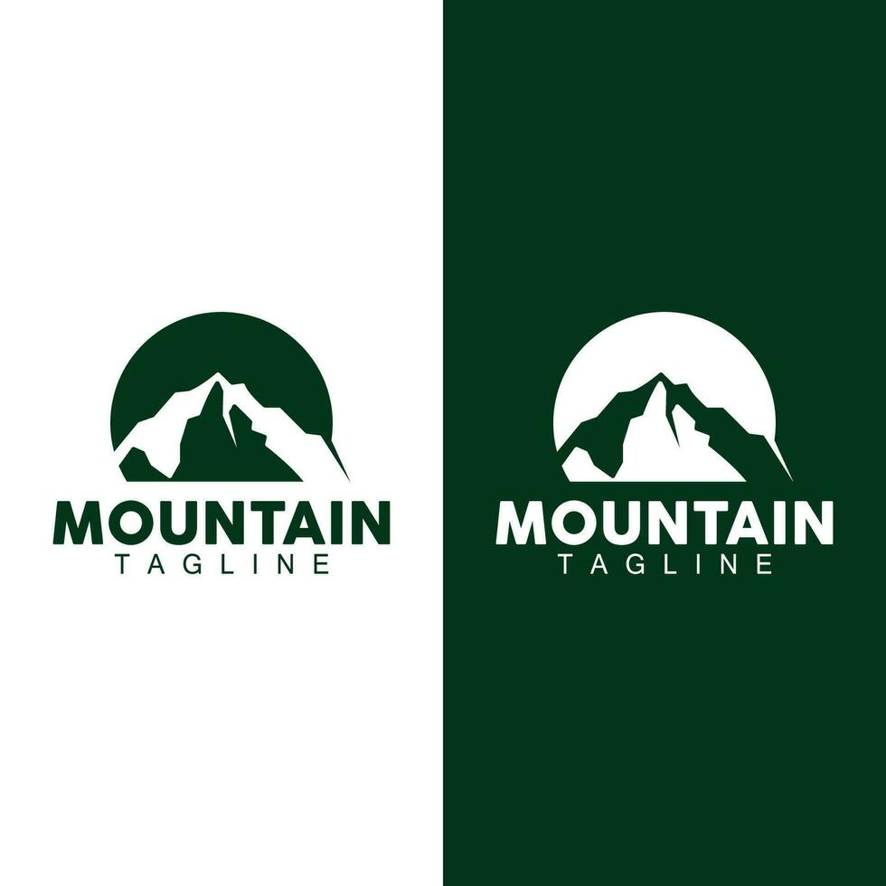 Mountain Logo Simple Illustration Silhouette Template Vector Design