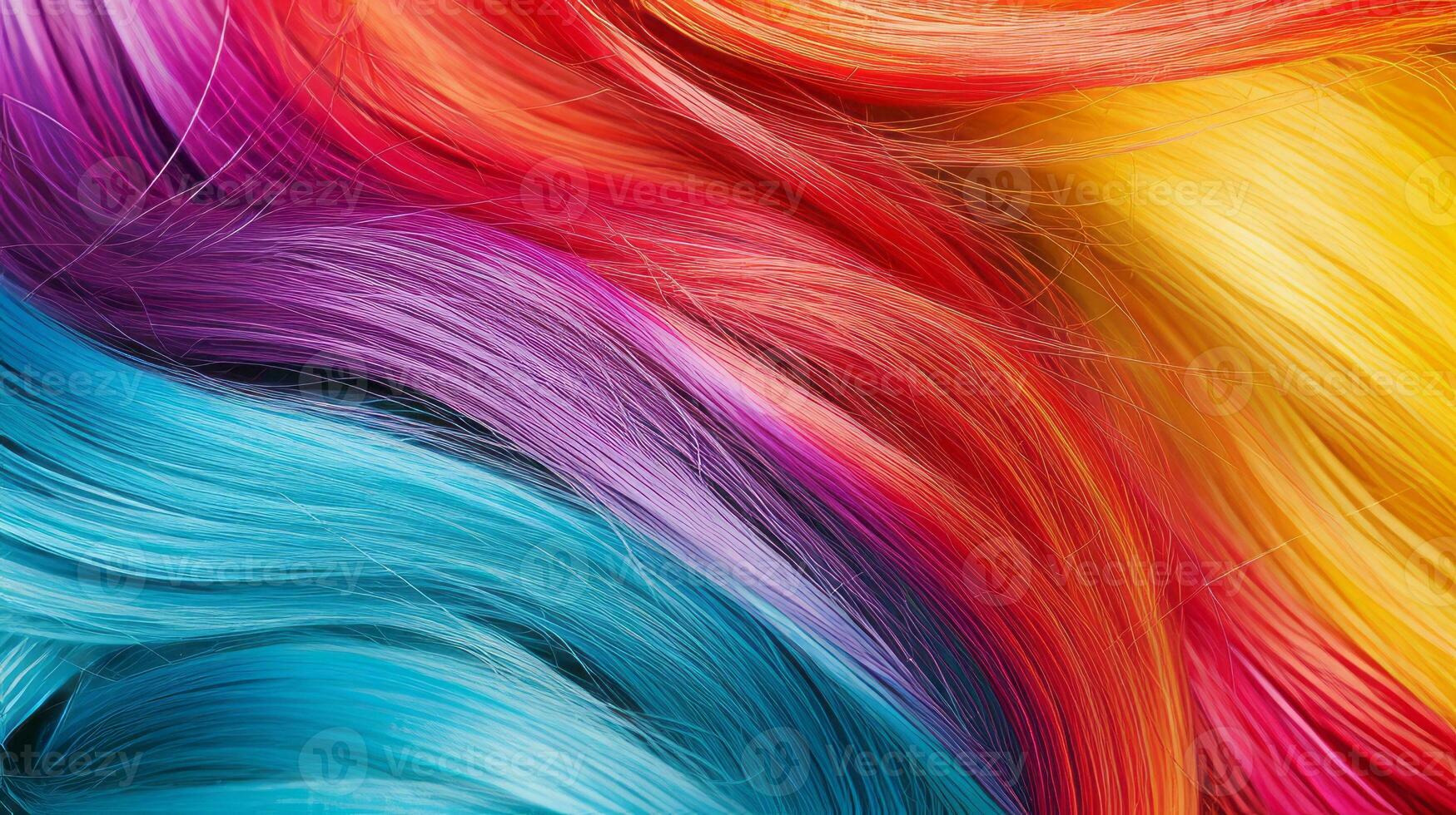 Hair capturing the essence of a rainbow. Generative AI photo