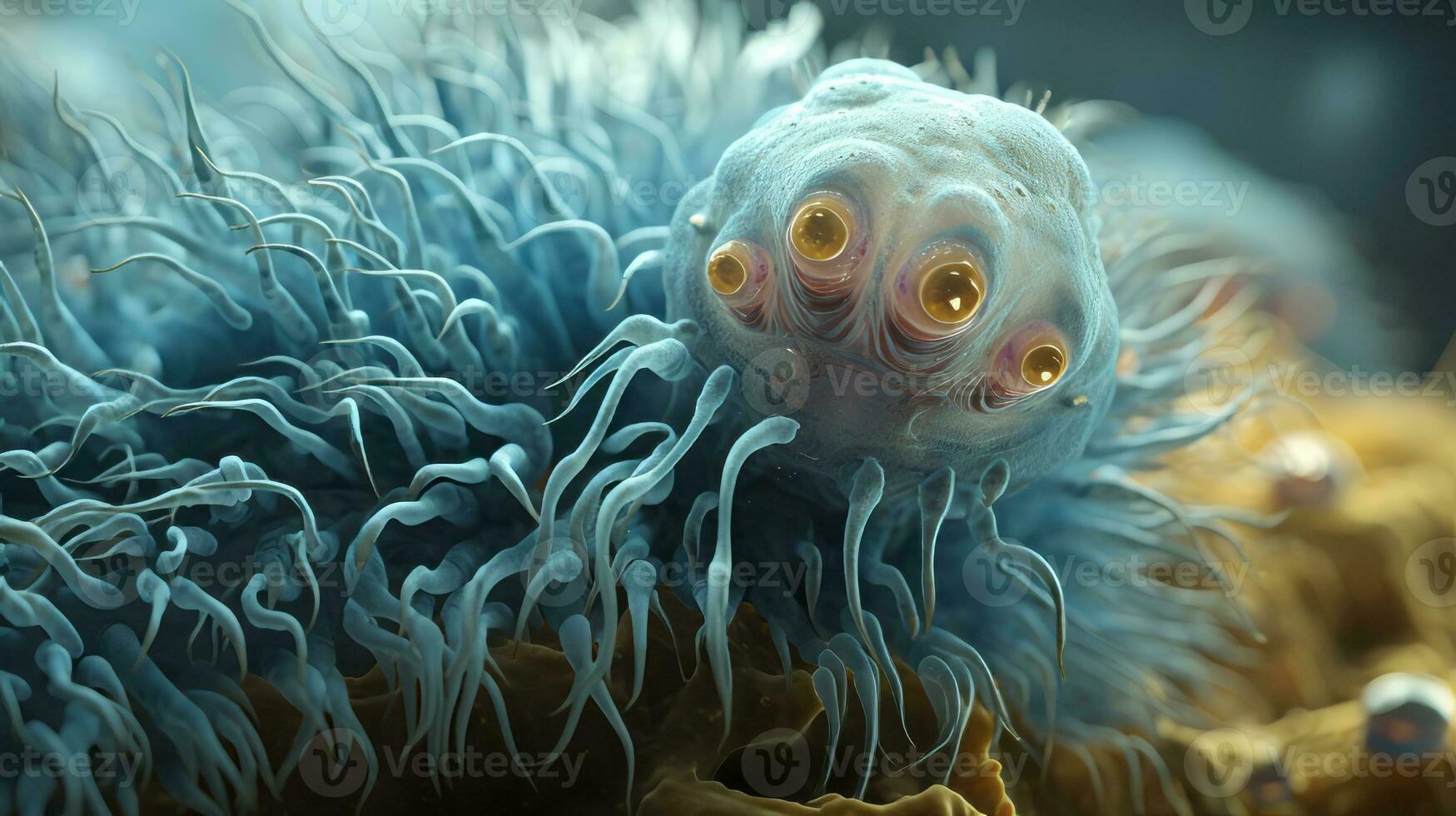 Mutated organism's features. Generative AI photo