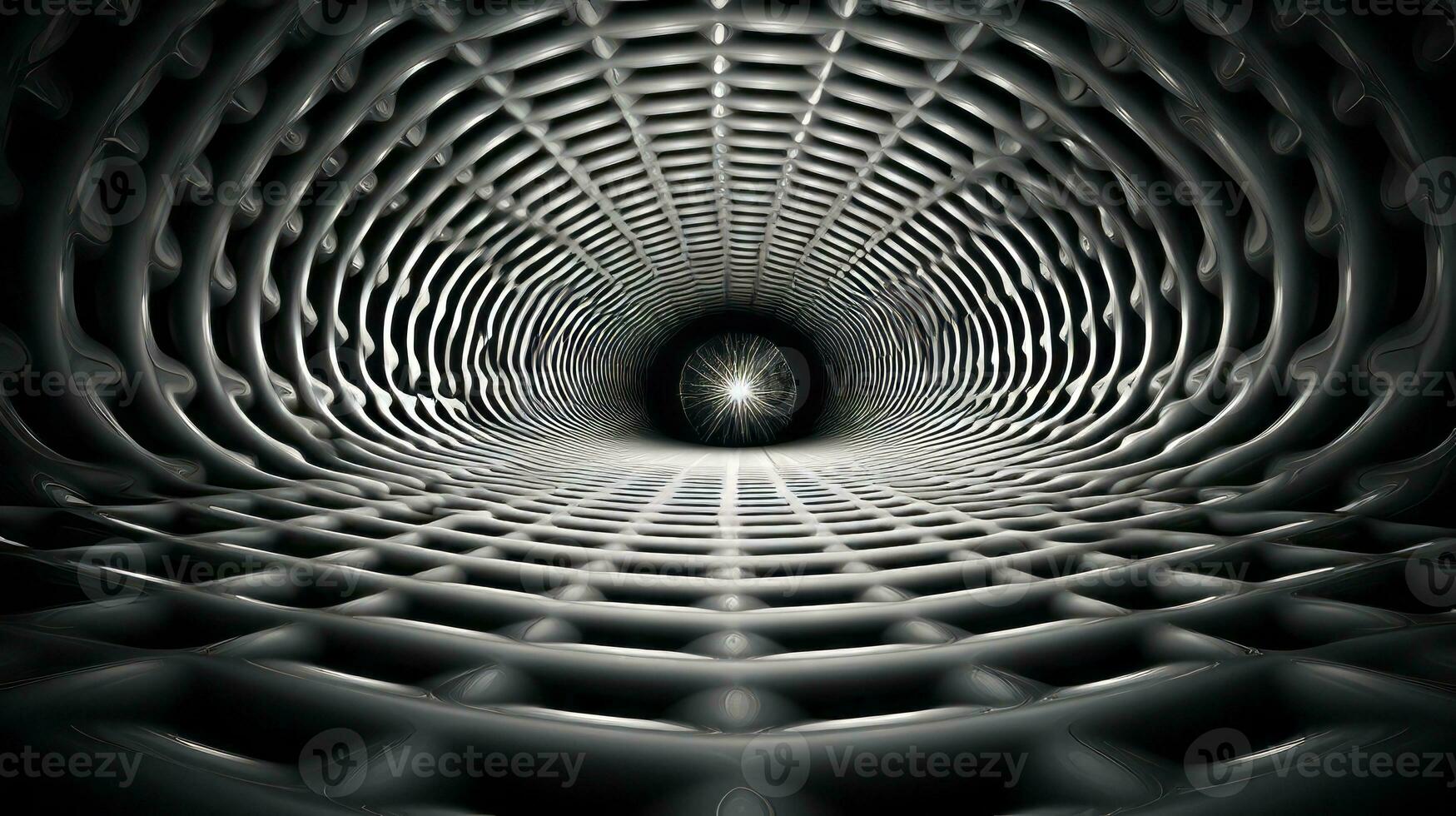 Warped reality boundaries. Generative AI photo