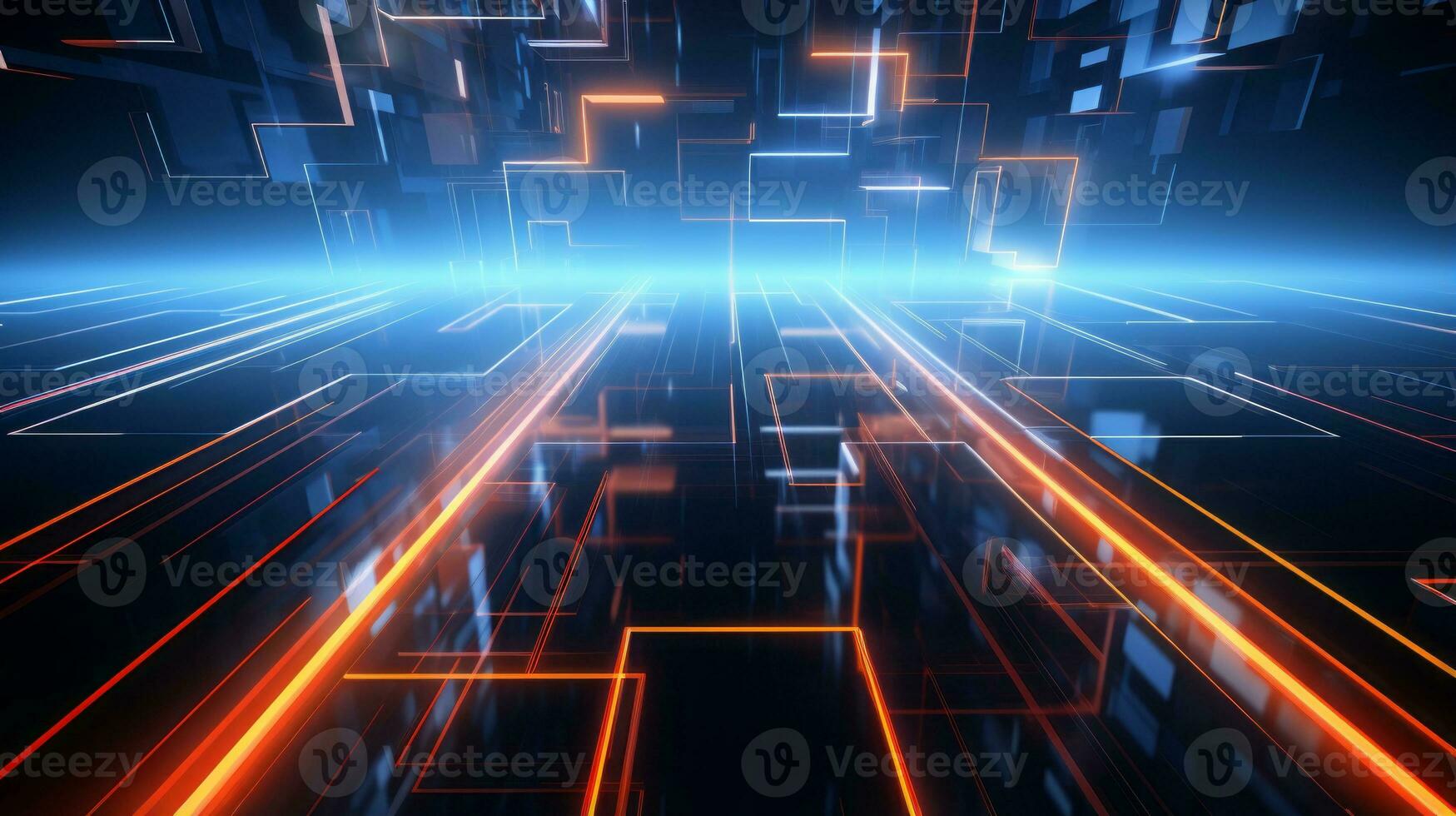 Futuristic abstract design for innovation concepts. Generative AI photo