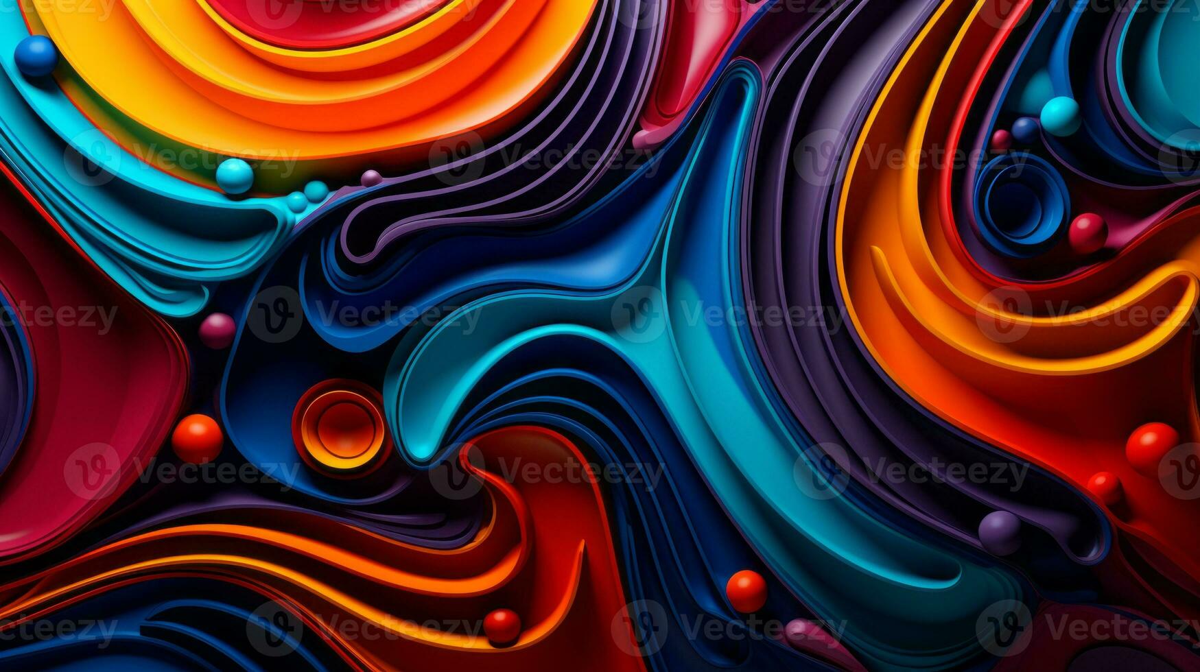 Creative canvas of imagination in vibrant 3D design. Generative AI photo