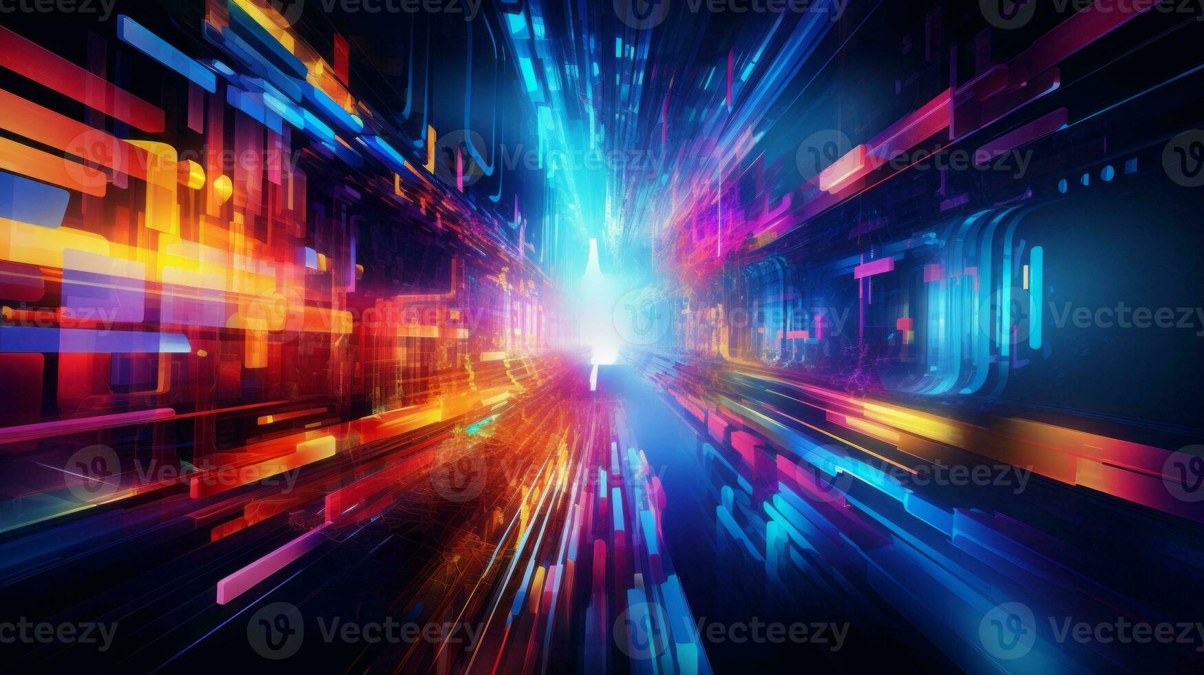 Vibrant digital future, creativity and tech fusion. Generative AI photo