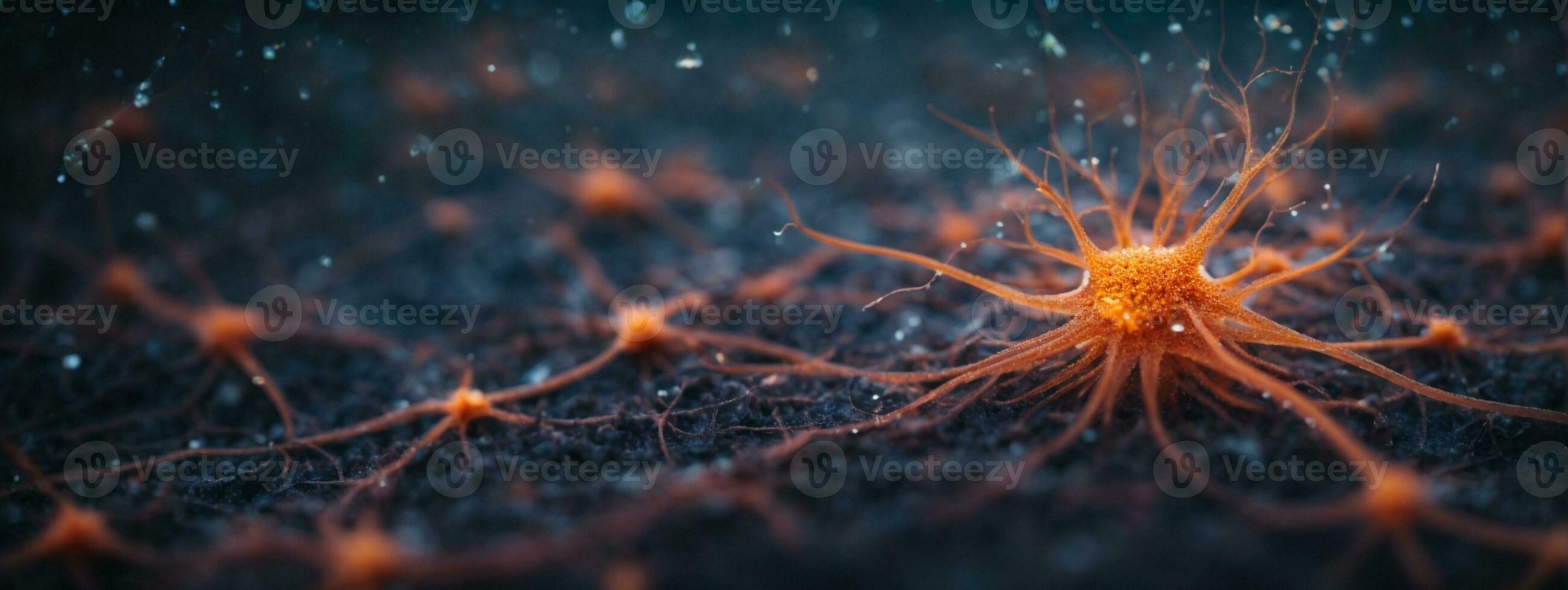 Neurons cells concept. AI generated photo