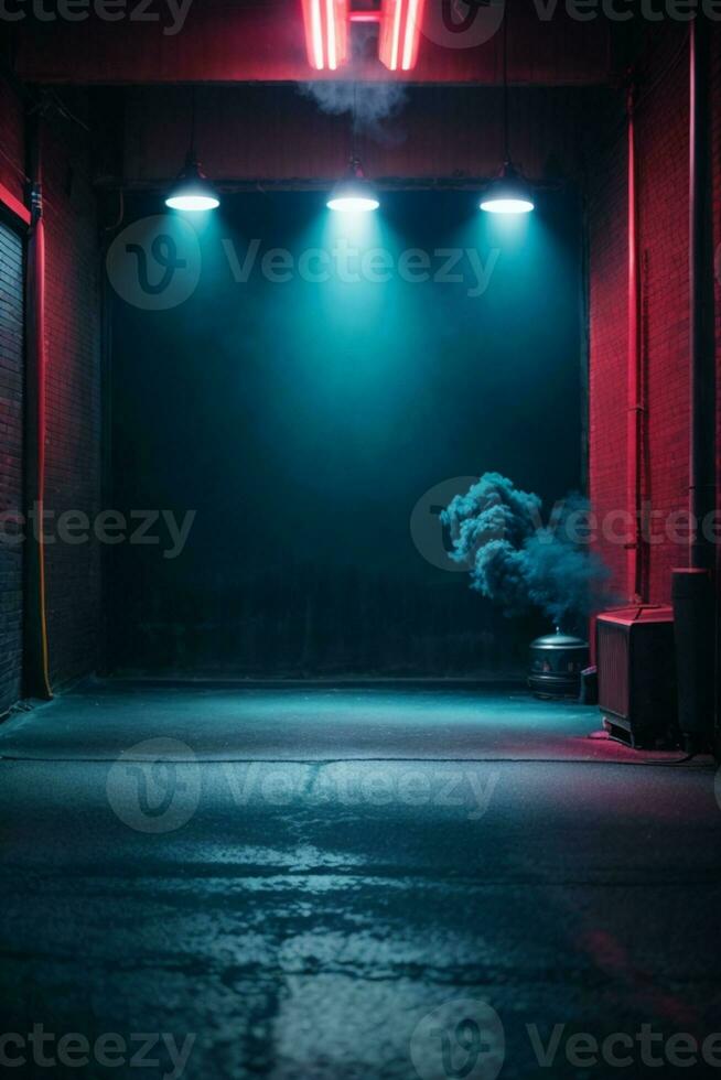 an empty room with smoke photo