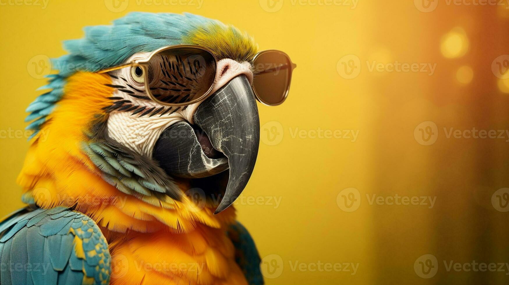 Generative AI, Vibrant Macaw A Colorful Avian Fashionista photo